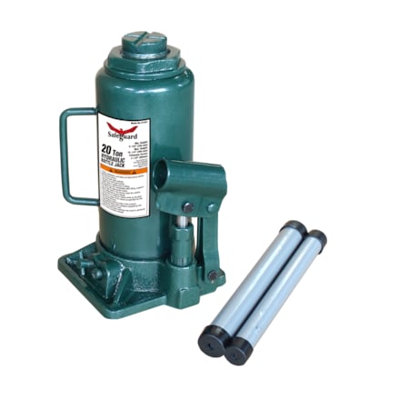 Safeguard Bottle Jack, Steel, 20 Ton Capacity 61201